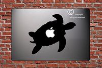SEA TURTLE - BLACK - STICKER - DECAL - SKIN - FOR LAPTOP MACBOOK CAR WINDOW WALL ART DÉCOR TRUCK MOTORCYCLE HELMET NOTE BOOK