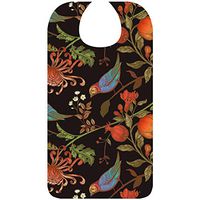 BIHIKI Adult Bib with Crumb Catcher,Waterproof Clothing Protector,Reusable Adult Aid Apron for Elderly Patient Senior,34"x18" (B)