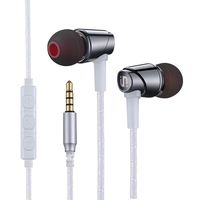 Glazata White Earphones Headphones with Mic Phone Volume Control Earbuds for Gym Workout