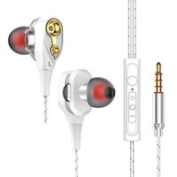 Foshin Metal Dual-Action Coil Headphones in-Ear HiFi Sound Effect Earphone Headphones