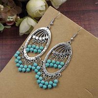 1set New Chic Fashion Womens Jewelry Turquoise bead Type Ear Stud Earrings Gift Accessory Good Jewerly Accessories Stylish Cheap Bright Designer Girls Bangle
