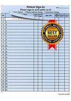 Patient Sign-in Sheets, 8-1/2" X 11" (Blue) Carbonless Form (Lot of 250 Sheets) Hipaa Compliant
