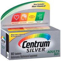 Centrum Silver Multivitamin/Multimineral for Adults 50+, Tablets 80 ea (Pack of 7)