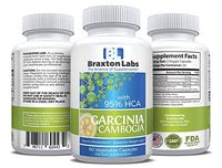 Braxton Labs 1400mg Garcinia Cambogia Extract with 95% HCA, all natural non-stimulating weight loss and appetite control dietary supplement 60 capsules