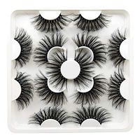 8D Mink Eye Lashes 7 Pairs 25mm False Eyelashes Wispy Fluffy Cruelty-free Thick Long Faux Mink Eye Extension Makeup Tools