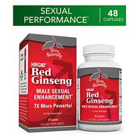 Terry Naturally HRG80 Red Ginseng Male Sexual Enhancement – 48 Capsules – Male Sexual Enhancement Supplement – Korean Red Ginseng Root Powder, Panax Ginseng, HRG80, Non-GMO, Vegan, Gluten Free