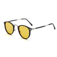 Cyxus Computer Blue Light Filter Vintage Retro Glasses, Anti Eye Strain Eyewear UV Headaches Lightweight Frame Eyeglasses TR90 (8107Y01，Black)