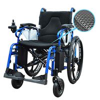 800AX (18") Left Hand Control Lightweight Dual Function Foldable Power Wheelchair (Polymer Li-ion Battery) with Magnesium Alloy Rim. Drive with Power or use as Manual Wheelchair.