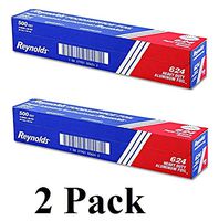 624 500' Length x 18 Width, Heavy-Duty Aluminum Foil Roll (2 Pack)