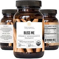 Truvani Organic Ashwagandha | Daily Energy, Positive Mood Support, Supports Brain Health | Supports Muscle Growth and Endurance | Healthy Sleep Support | Non-GMO | 30 Day Supply