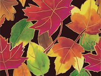 Floral Wrap - Autumn Leaves 24"x100' Gift Wrap Cutter Box (1 Box) - Wraps -E6229CB