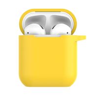 ❤️Byedog❤Silicone Anti-Lost Protective Cover Skin Case for Apple AirPods Charging Case (Yellow)