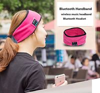 Wireless Bluetooth Music Headband,Bluetooth Sport Headset for Phone/PC/Tablet/Laptop (Pink)