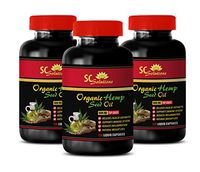 Pain Relief Supplement Organic - Organic Hemp Seed Oil 1000 Mg - Hemp Seed Oil Capsules 1000mg - 3 Bottles 360 Liquid Capsules