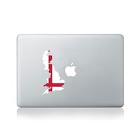 National Flag Country Outline of England Vinyl Sticker for MacBook (13/15) or Laptop