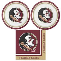 Florida State Seminoles Party Bundle 9" Plates (16) Napkins (20)