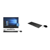 HP 4NN56AA#ABA Pavilion 24-Inch All-in-One Computer, Intel Core i5-9400T, 12 GB RAM, 512 GB Solid State Drive, Windows 10 (24-Xa0032, Black) Bundle with HP Wireless Elite V2 Desktop