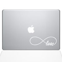 The Decal Guru Infinite Love Decal Vinyl Sticker, 15" MacBook Pro (2016 & Newer Models), White (1646-MAC-15X-W)