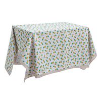 Theoylos Tablecloth Plant Print Lace Rectangle Table Cloth Cotton and Linen Tablecloth Party Tablecloth