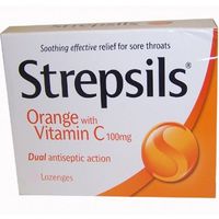 Strepsils Orange and Vit C Cough Pill Relieve Sore Throat