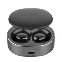 Premium Earphones, Invisible Bluetooth Headset Noise Cancelling Earbuds Touch Control Super Bass Headset Mini Headset with Mic Charging Box for Office Travel（Black）Boens