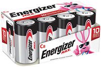 Energizer Max C Batteries, Premium Alkaline C Cell Batteries (8 Battery Count)