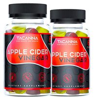Tacanna Apple Cider Vinegar Gummies All-Natural - [2 Pack] 120 Count, Gluten-Free, Non-GMO - Immunity, Weight, Gentle Colon Detox and Cleanse Women, Men, and Kids