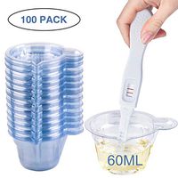 Disposable Plastic Urine Collection Cups, 2 oz Specimen container for Pregnancy confirm, Ovulation inspect, pH Test. (60ML Pack of 100)