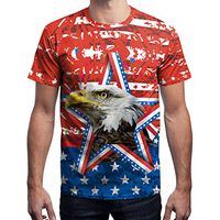 FRENDLY Summer New Blouse Men USA Flag T-shirt Sexy 3d T-shirt Print Striped Shirt Casual Sport Tops Tees