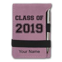 Mini Notepad, Class of 2019, Personalized Engraving Included (Pink)