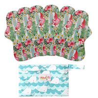 7Pcs Set Menstrual Pads Reusable Washable Microfiber Bamboo Layer Heavy Flow 13 inch Sanitay Pads with 1 Cloth Mini Wet Bag(WSD50)