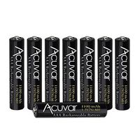 8 Acuvar High Capacity AAA Rechargeable Batteries 1100mAh NiMH