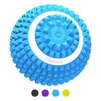 4-Speed Washable Vibrating Massage Ball - Deep Tissue Electric Training Yoga Fitness Foam Roller, Physical Therapy Ball for Muscle Myofascial Recovery, Leg Neck Arm Body Back Massage Roller (Blue)