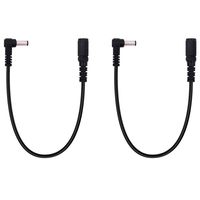 Fancasee (2 Pack 10 Inch) 5.5mm x 2.1mm DC Power Extension Cable 90 Degree Right Angle L-Shape Male to Female Plug Jack Extension Cord for Wireless IP Camera CCTV Security Camera Surveillance LED