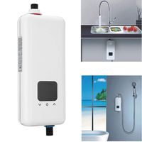 Electric Instant Water Heater, 220V 5500W Faucet Kitchen Instant Heating Tap Water Heater Mini Tankless Electric Instant Hot Water System,Uppermouthoutwater
