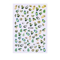 Meidexian888 3D Nail Sticker,Summer Colorful Fruit Patch Small Fresh Plants Cute Nail Sticker (C)