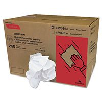 Cascades Like-Rags Spunlace Towels, White, 14 3/8 x 14, 250/Carton