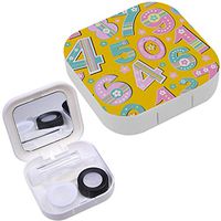 Portable Contact Lens Case Box Travel Kit Mirror + Bottle + Tweezers Container Holder [ Multicolor Numbers ]