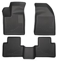 Husky Liners 99071 Weatherbeater Series Black Front/Second Seat Floor Liner by Husky Liners