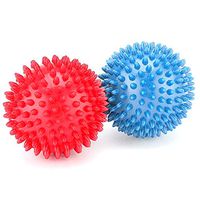 Bocotous Soft Spiky Massage Ball Trigger Point Therapy Reflexology Stress Relief Exercise Balls,Blue Red 8cm Pack of 2