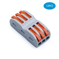 Lever Nut 6 Conductor Compact Connector 12 Pack