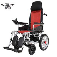 Foldable Electric Power Wheelchair with Reclinable Backrest, Adjustable Headrest & Polymer Li-ion Battery(12A) (Right Hand Controller)