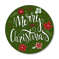 Poinsetia Wish Christmas Envelope Seals -Set of 72