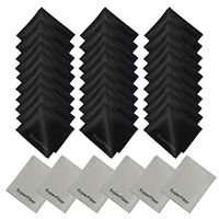 EACHPOLE 36-Pack 6 x 7 inch Microfiber Cleaning Cloth Black/Gray for iPhone, iPad, and Computer Screens, Eyeglasses and Camera Lenses, APL1823