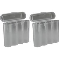 Birdz 2 Clear 18650 & CR123A 4 Battery Holder Storage Case for 18650 Batteries