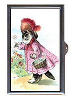 Kitten Cat Sweet Victorian Picking Flowers Decorative Pill Box