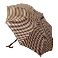 Height Adjustable Walking Stick Umbrella Cane with Checked 100cm Canopy by Classic Canes