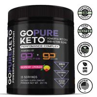Go Pure KetoTM MCT Oil + Exogenous Ketones (BHB) | Get Into Ketosis, Enhance Performance & Mental Focus (Pack of 10)