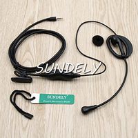 SUNDELY Clip Ear Headset/Earpiece With Boom Mic VOX/PTT for Garmin Rino GPS /2 Two Way Radio Walkie Talkie Combo 1-pin