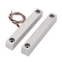 uxcell Set MC-58 Alarm Security Magnetic Door Contact Iron Stick Reed Switch NC+NO 106 x 16 x 15mm